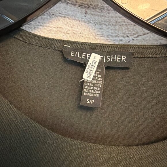 Eileen Fisher Green Tunic Short-Sleeve Top Size S - Picture 2 of 3